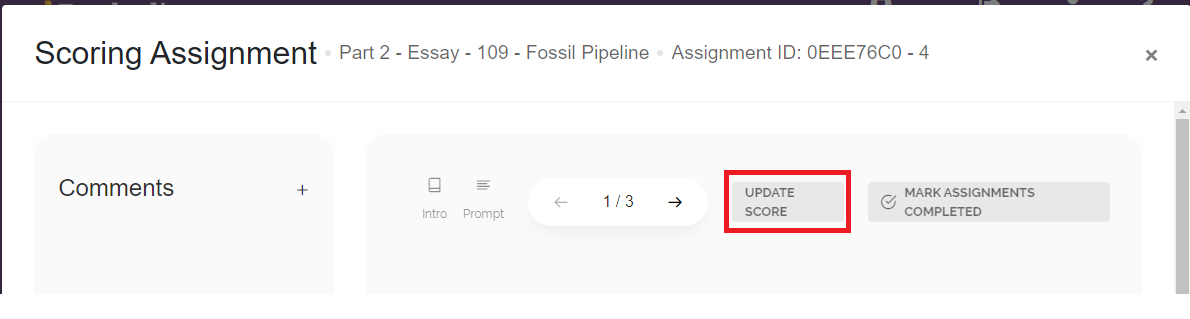 update score